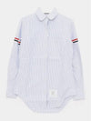 Women's Armband University Striped Oxford Shirt Blue - THOM BROWNE - BALAAN 4