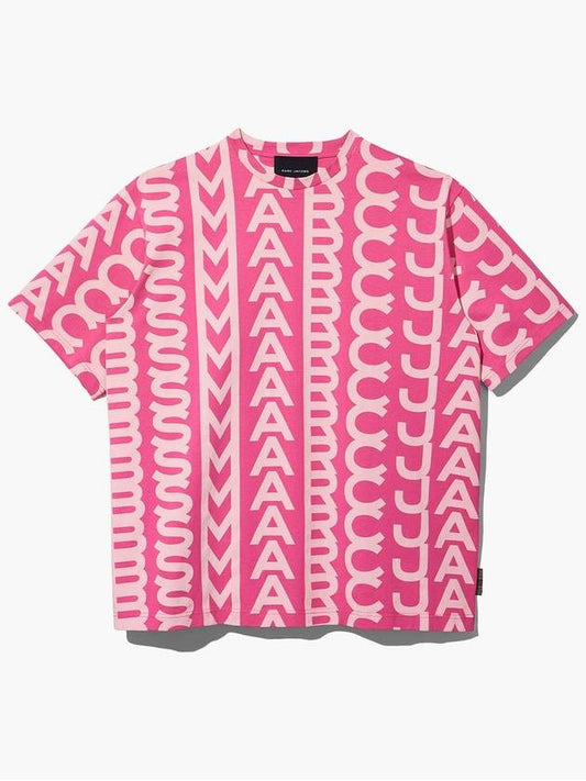 Monogram Big T-Shirt_Light Pink/Pink (C602P02PF22-956) - MARC JACOBS - BALAAN 1