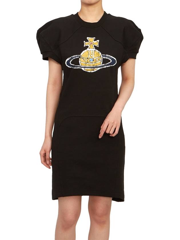 ORB Plain Logo Short Dress Black - VIVIENNE WESTWOOD - BALAAN 7