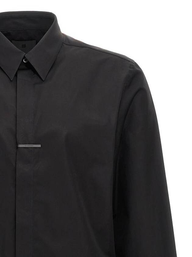 Classic Fit Poplin Long Sleeve Shirt Black - GIVENCHY - BALAAN 4