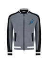 Logo Back Point Knit Bomber Jacket Black Grey - GIVENCHY - BALAAN 1