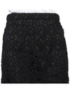 Women's Macrame Lace Pencil Skirt Black - BURBERRY - BALAAN 9