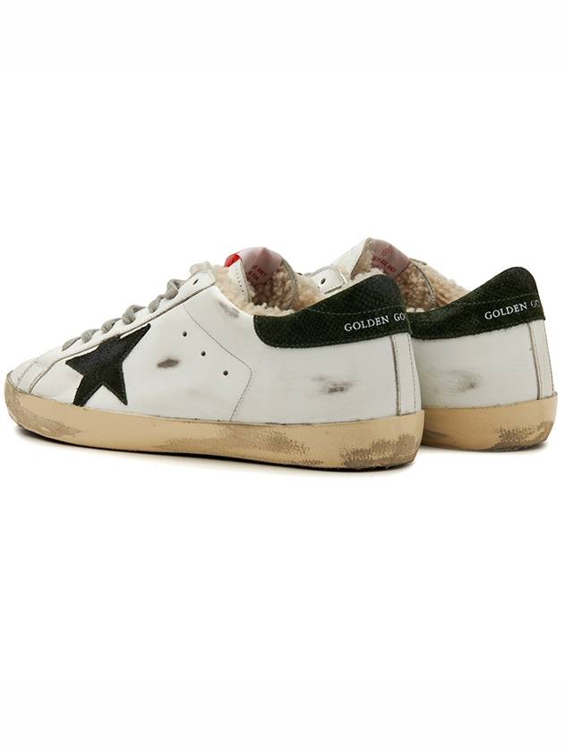 Men's Shearling Superstar Low Top Sneakers White Black Tab - GOLDEN GOOSE - BALAAN 6