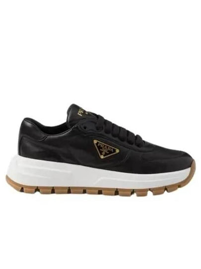 Triangle Logo Low Top Sneakers Black - PRADA - BALAAN 2