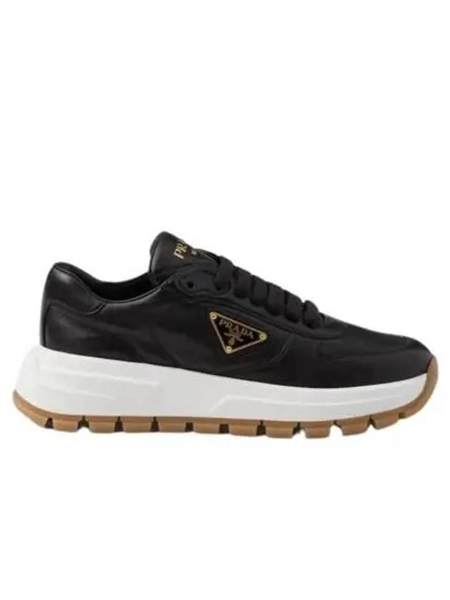 Triangle Logo Low Top Sneakers Black - PRADA - BALAAN 3