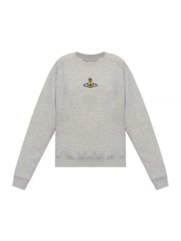 Embroidered Logo Cotton Sweatshirt Grey - VIVIENNE WESTWOOD - BALAAN 2