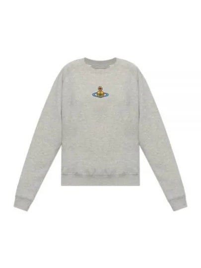 Embroidered Logo Cotton Sweatshirt Grey - VIVIENNE WESTWOOD - BALAAN 2