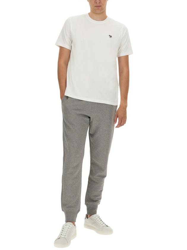 Zebra Logo Crew Neck Cotton Short Sleeve T-Shirt White - PAUL SMITH - BALAAN 3