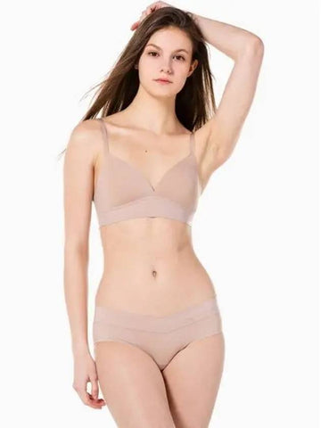 Underwear Women s Invisible AF Triangle Bralette Set Beige - CALVIN KLEIN - BALAAN 1