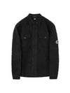 Lens Two Pocket Shirt Zip Up Jacket Black - CP COMPANY - BALAAN 1