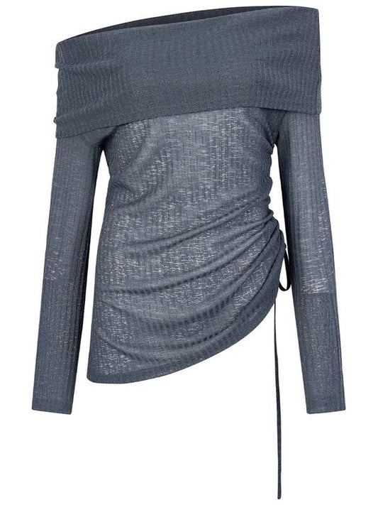 Off shoulder knit blouse top - WESAME LAB - BALAAN 2