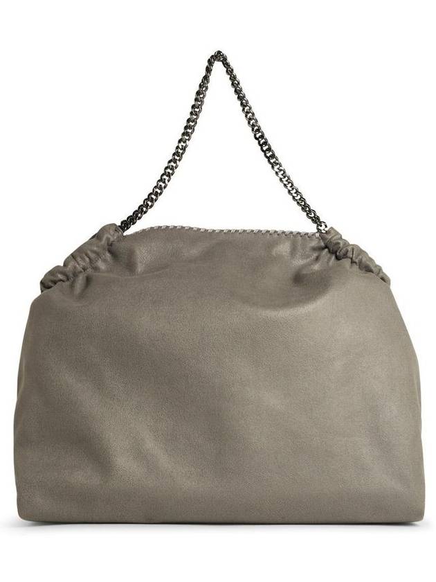 Grey Shoulder Bag With Diamond-Like Chain And Logo Charm On The Front In Ecoleather Woman - STELLA MCCARTNEY - BALAAN 3