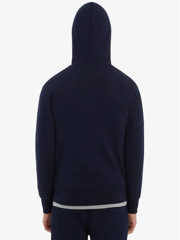 Tricolor Fox Patch Zip Up Hoodie Navy - MAISON KITSUNE - BALAAN 6