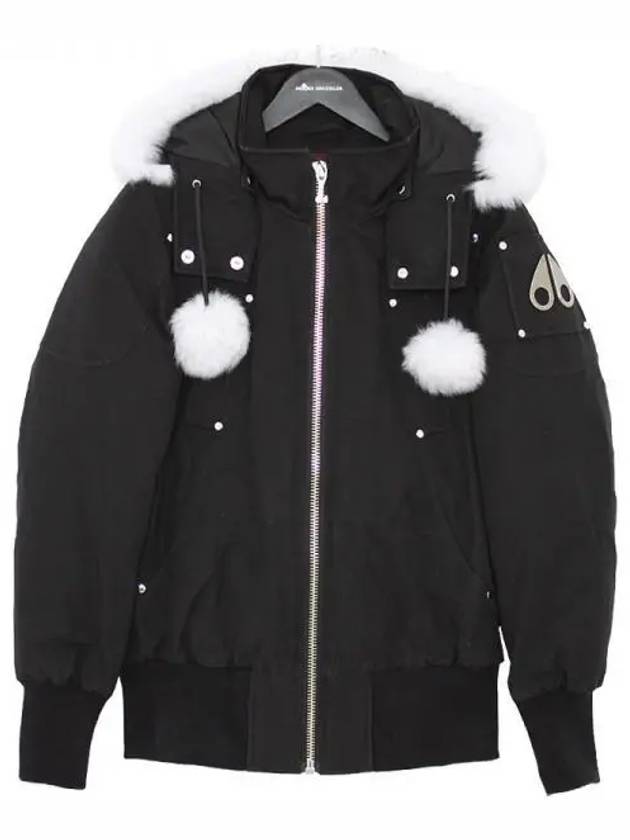 Original Debbie Bomber Jacket White Shearling Black - MOOSE KNUCKLES - BALAAN 2