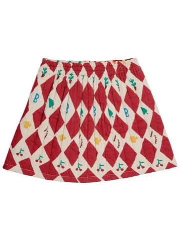 Kids Quilted Woven Skirt Red B224AC069 611 - BOBO CHOSES - BALAAN 1