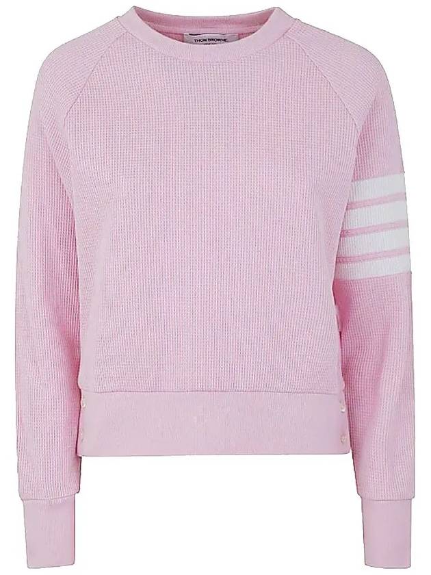 Women's Diagonal Wappen Crew Neck Sweatshirt Pink - THOM BROWNE - BALAAN 2