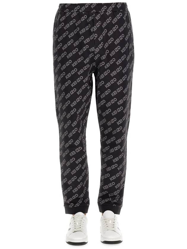 all-over logo track pants black - KENZO - BALAAN 2