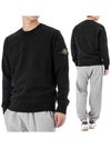 Compass Patch Cotton Sweatshirt Black - STONE ISLAND - BALAAN 2