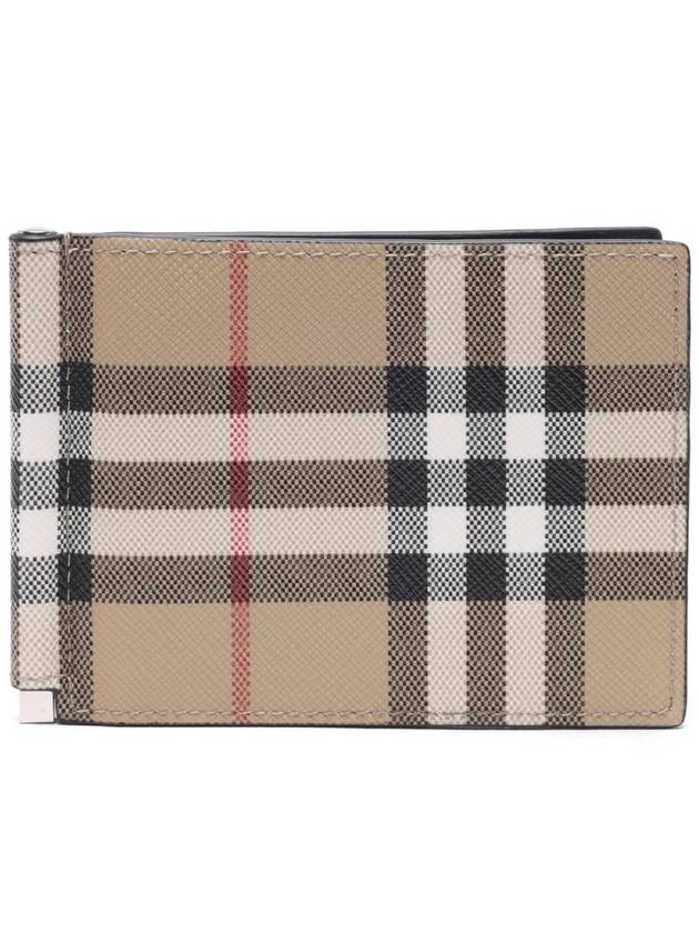 Vintage Check Money Clip Card Wallet Arch Beige - BURBERRY - BALAAN 3