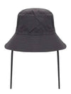 Logo Nylon Bucket Hat Charcoal - GANNI - BALAAN 3