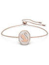 Swan Octagon Emblem Bracelet Rose Gold - SWAROVSKI - BALAAN 3