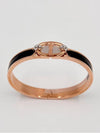 Mini Clic Chaine D'Ancre Bracelet Noir Rose Gold - HERMES - BALAAN 5