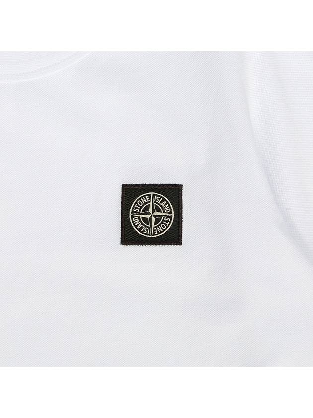 Kids Logo Patch Short Sleeve T-Shirt White - STONE ISLAND - BALAAN 6