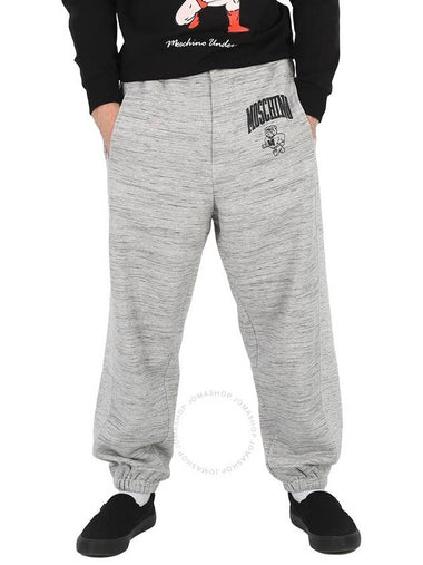 Moschino Grey College Logo Print Sweatpants, Brand Size 46 (Waist Size 30