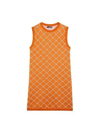 Women Fiona Knit Dress Orange AWSD08122 - J.LINDEBERG - BALAAN 1