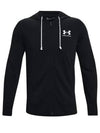 UA Rival Terry Full Zip Hooded Jacket Black - UNDER ARMOUR - BALAAN 2