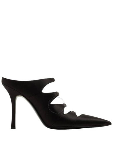 T by Alexander Wang Black Lolita 105 Satin Mules, Brand Size 38 ( US Size 8 ) - ALEXANDER WANG - BALAAN 1