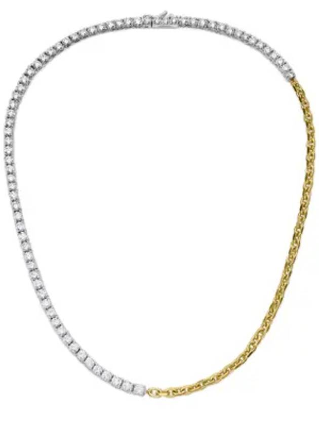 BB Italian anchor chain tennis necklace silver gold - BE/GINS - BALAAN 1