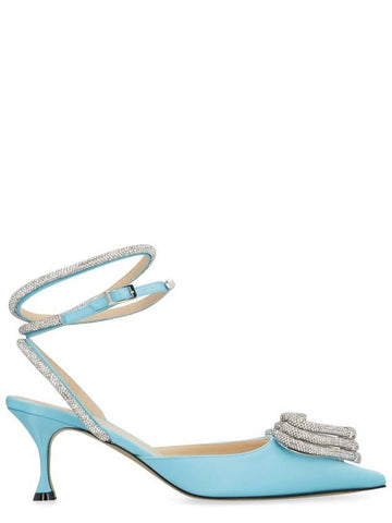 Mach & Mach Pumps Satin Slingback Pumps - MACH & MACH - BALAAN 1