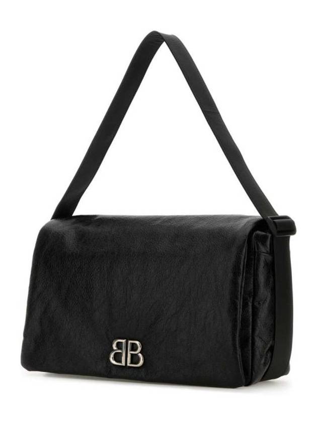 Monaco Flap Medium Shoulder Bag Black - BALENCIAGA - BALAAN 3