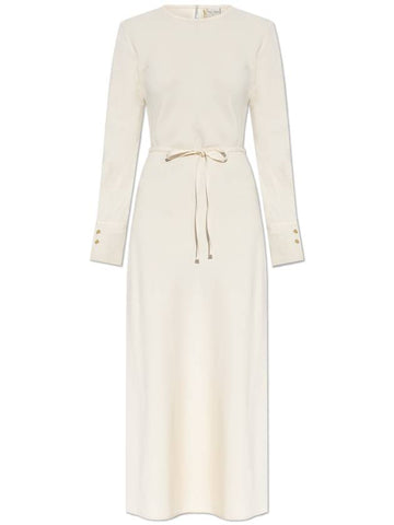 Forte_forte Dress With A Tie, Women's, Cream - FORTE FORTE - BALAAN 1