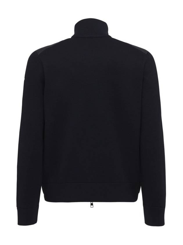 Padded wool cardigan navy blue - MONCLER - BALAAN 5