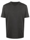 Men's Back Stitch Round Neck Short Sleeve T-Shirt Anthracite - MAISON MARGIELA - BALAAN 2