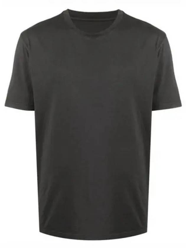 Men's Back Stitch Round Neck Short Sleeve T-Shirt Anthracite - MAISON MARGIELA - BALAAN 2