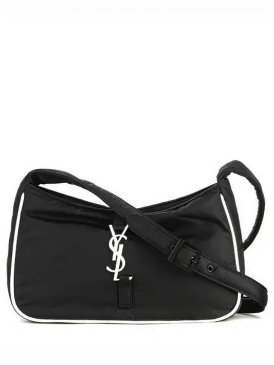 5 A 7 Regenerated Nylon Shoulder Bag White Black - SAINT LAURENT - BALAAN 2