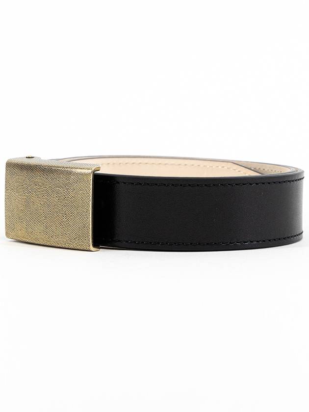 Clip Closer Leather Belt Black - LEMAIRE - BALAAN 3