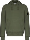 Wappen Patch Brushed Cotton Fleece Hoodie Khaki - STONE ISLAND - BALAAN 2