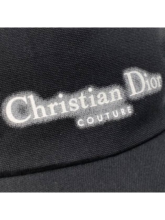 Halo Effect Logo Couture Ball Cap Black - DIOR - BALAAN 7