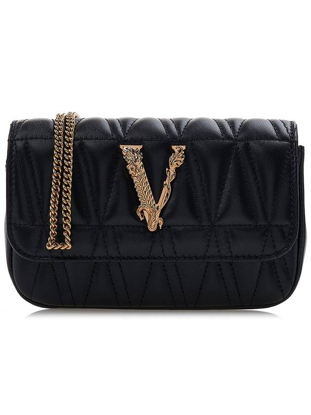 Virtus Quilted Cross Bag Black - VERSACE - 2