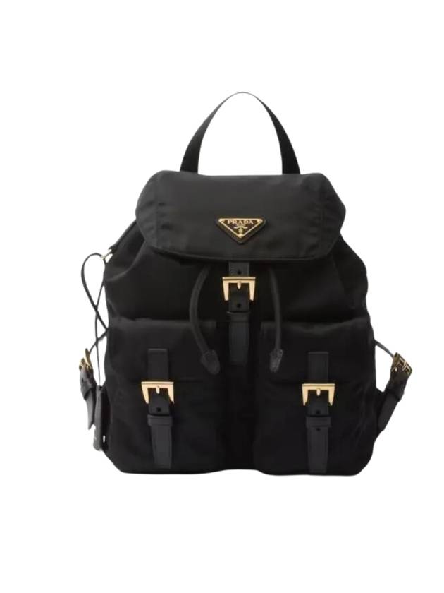 Triangle Logo Re-Nylon Small Backpack Black - PRADA - BALAAN 1