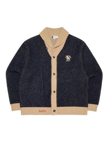 KODAK Brownie Wool Cashmere Cardigan NAVY - KODO - BALAAN 1