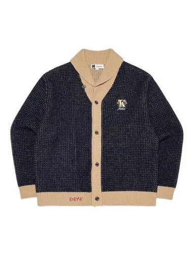 KODAK Brownie Wool Cashmere Cardigan NAVY - KODO - BALAAN 1