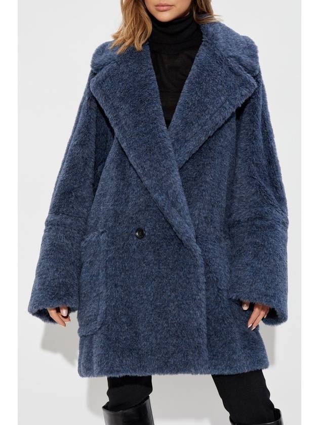 Women's Ted Girl Shearling Coat Blue - MAX MARA - BALAAN 4