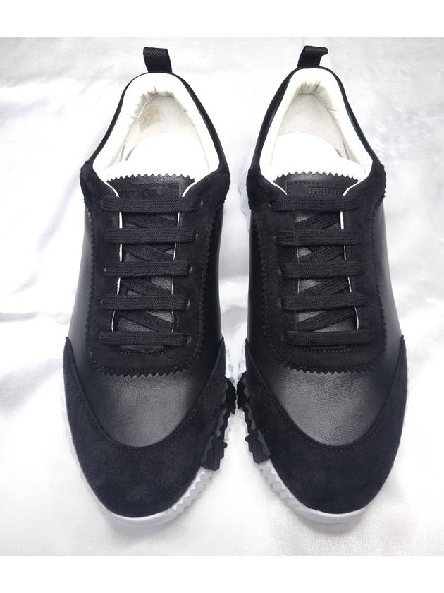 Bouncing Leather Low Top Sneakers Noir - HERMES - BALAAN 5