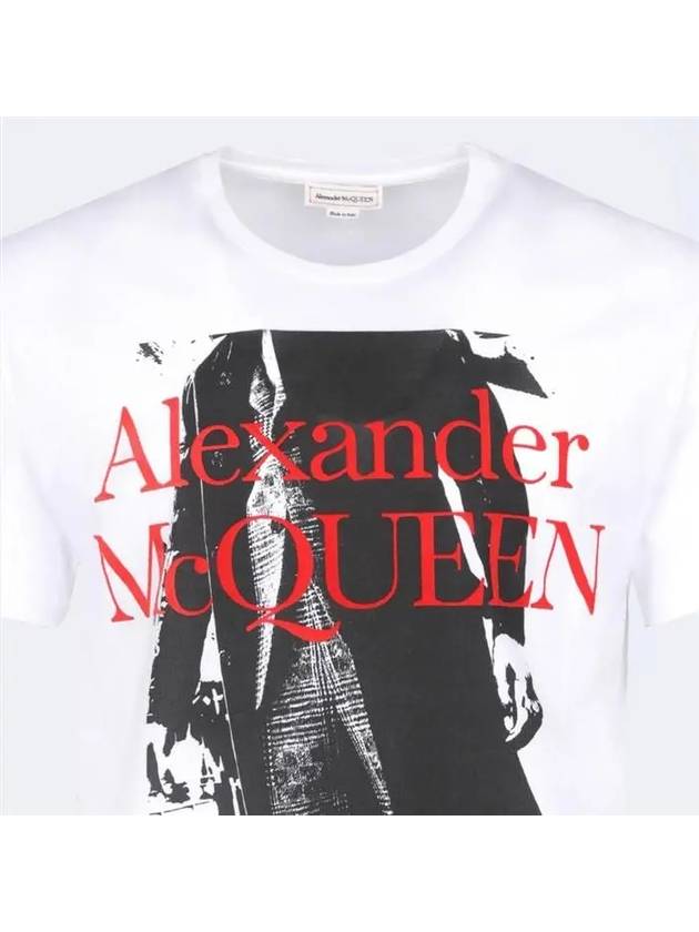 Logo Graphic Short Sleeve T-Shirt White - ALEXANDER MCQUEEN - BALAAN 4