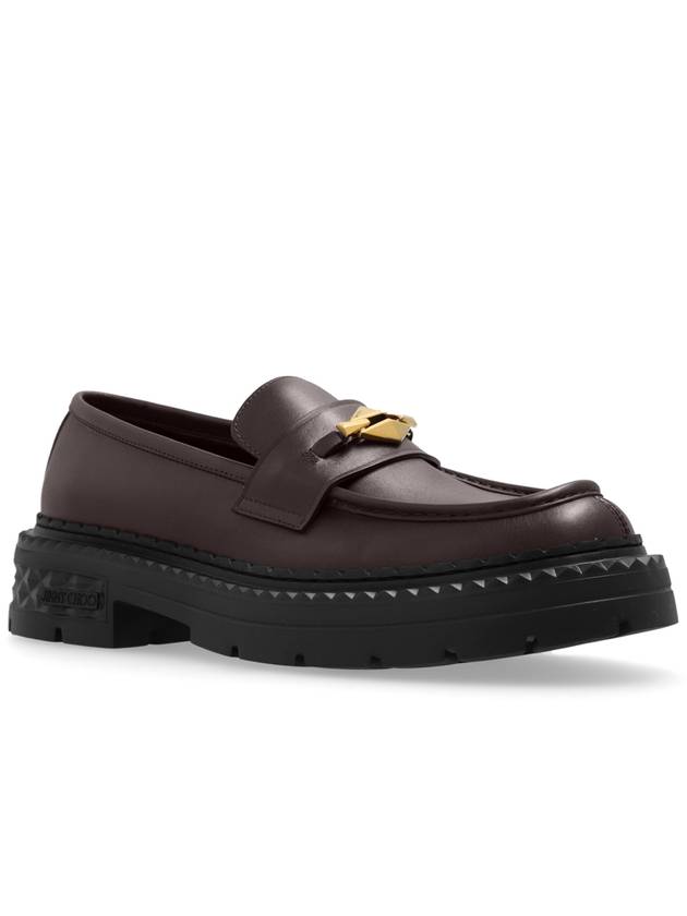 Jimmy Choo ‘Marlow Diamond’ Loafers, Men's, Burgundy - JIMMY CHOO - BALAAN 4